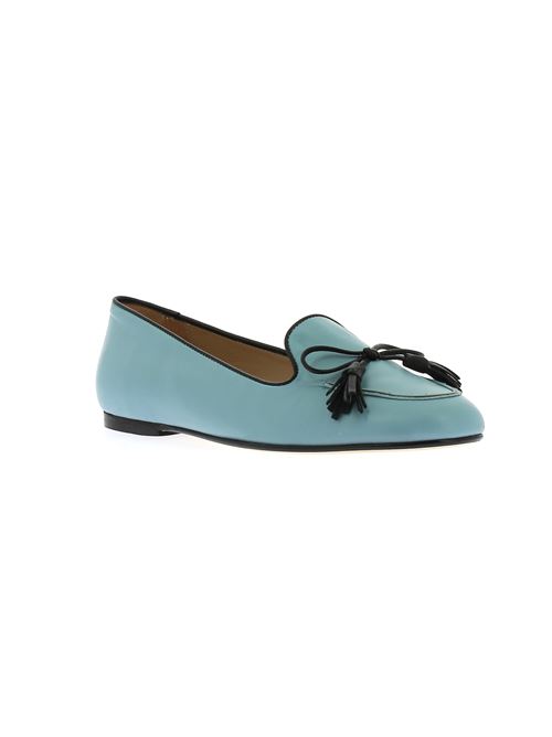 mocassino da donna in pelle azzurra IL BORGO FIRENZE | G771Y